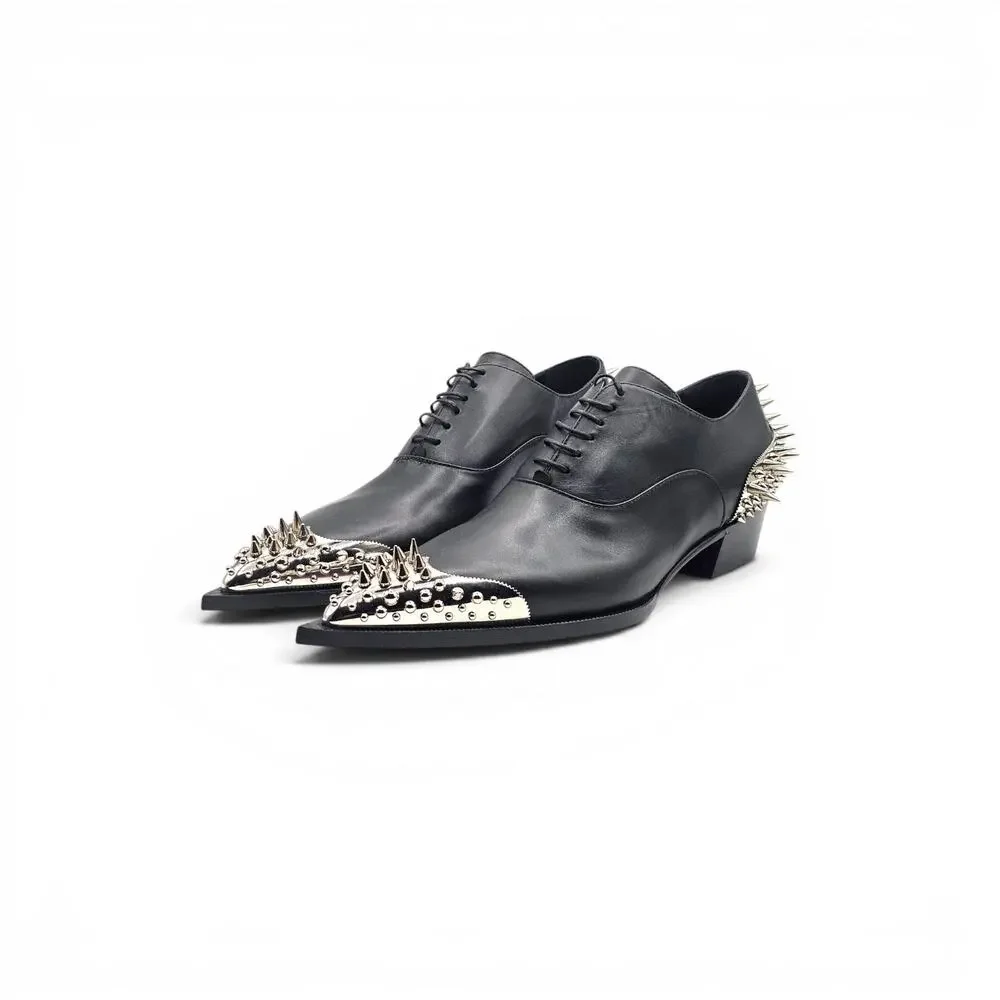 Christian Louboutin Cheliviss Meteor Leather Oxford Shoes EU 42.5 US 9.5 $2695